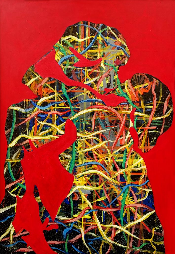 The kiss, oil on canvas, 100X70cm, 2007